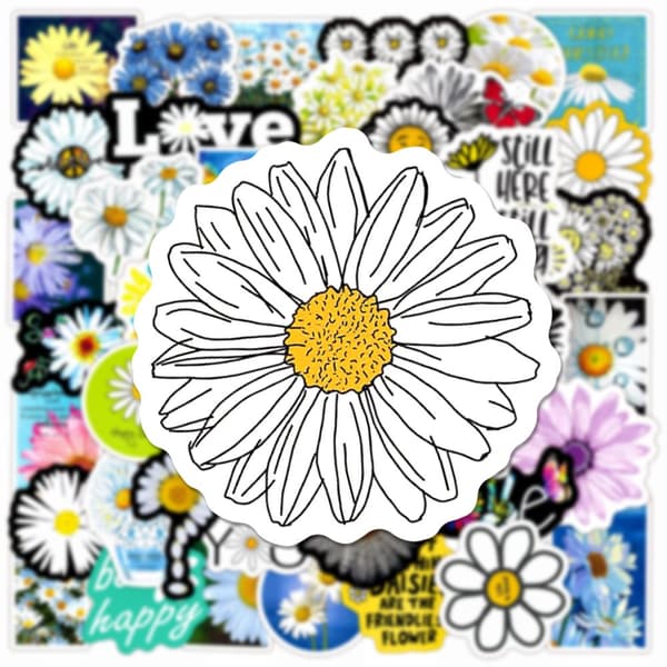 INF Vedenpitävät Daisy Doodle -tarrat