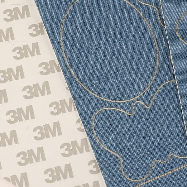 INF 5-delt sett med selvklebende lappeteppe denimlapper for klesreparasjon