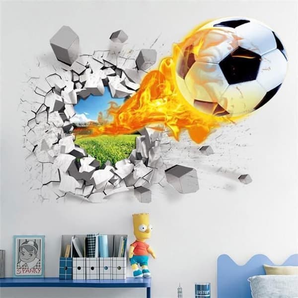 SÖTA 3 D barnväggklistermärken - fotboll