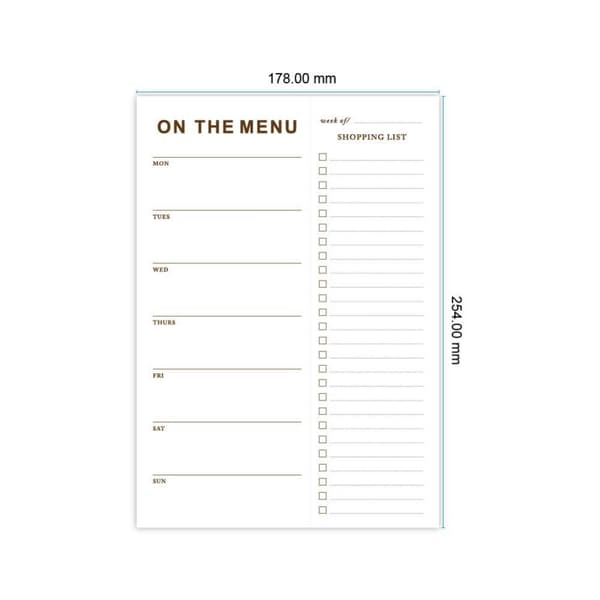 INF Magnetisk notesblok - PZ021 Minimalistisk kostplan