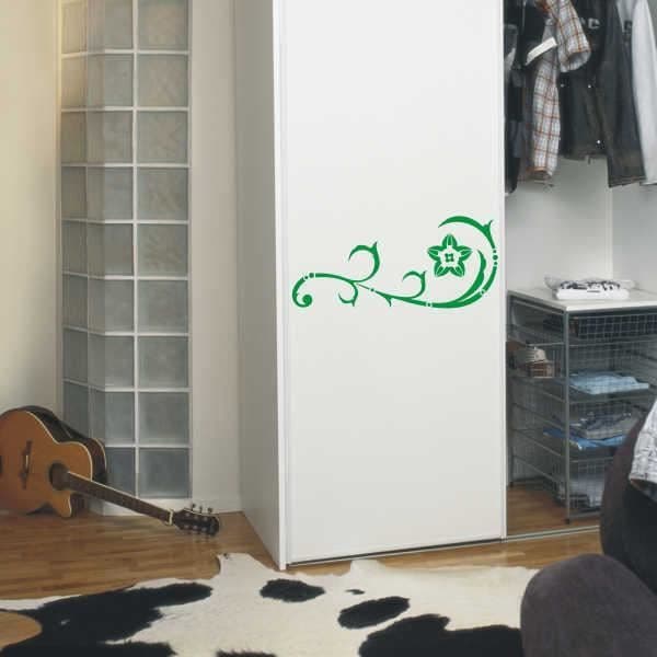 Väggklistermärken - Sticker - e10 Blommor Växter 120x54 cm - grön
