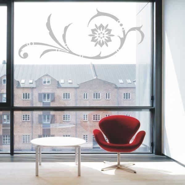 Väggklistermärken - Sticker - e8 Blommor Växter 40x16 cm - glasdekoration