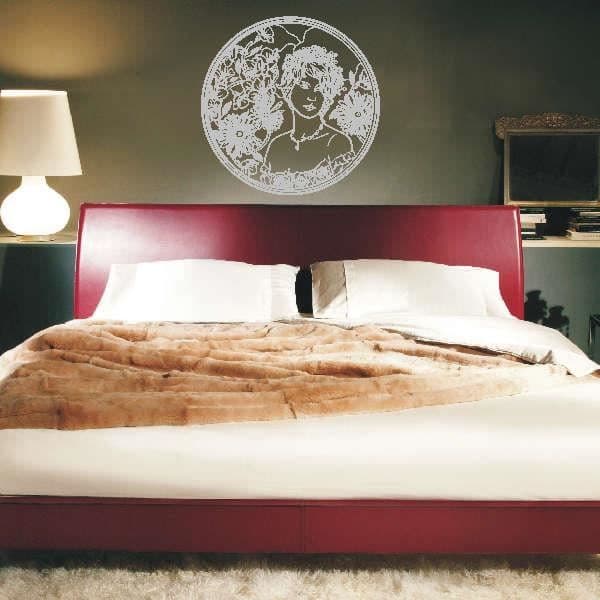 självhäftande wallstickers d27 vackra Tjejer 80x79 cm - silver