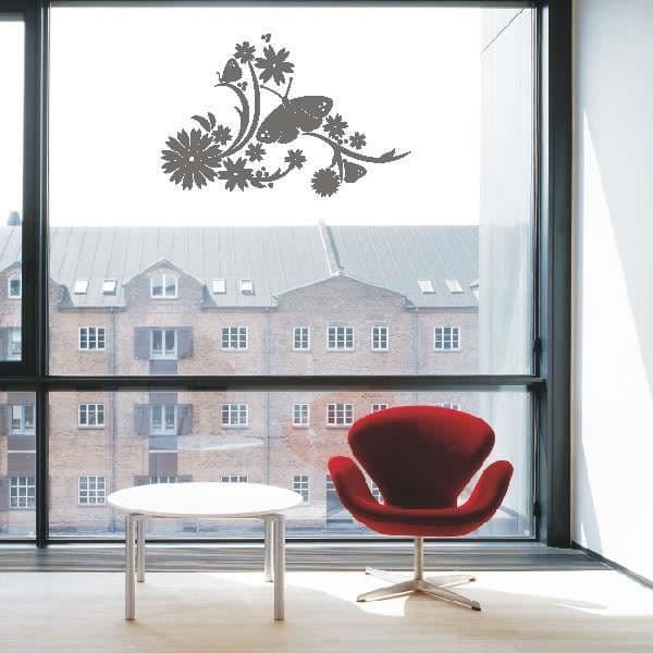 självhäftande väggklistermärken d35 fjärilar Natt 80x52 cm - glasdekoration