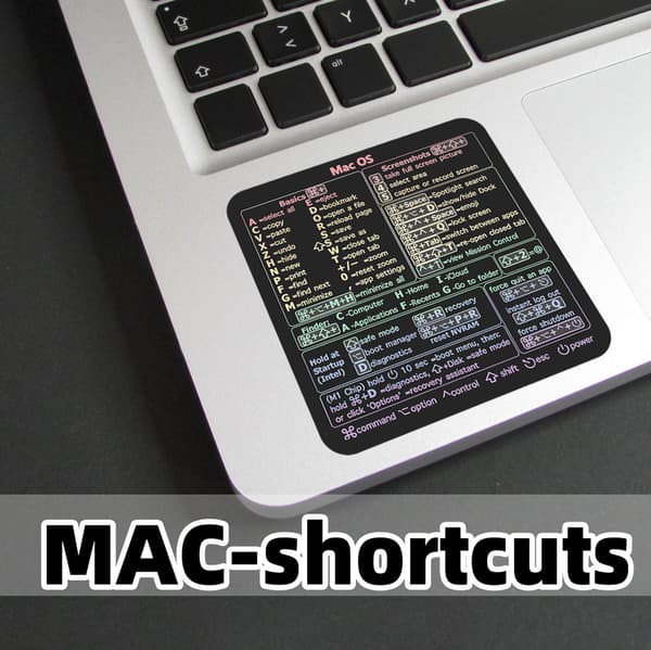 INF Tangentbordsdekal med Mac-genvägar