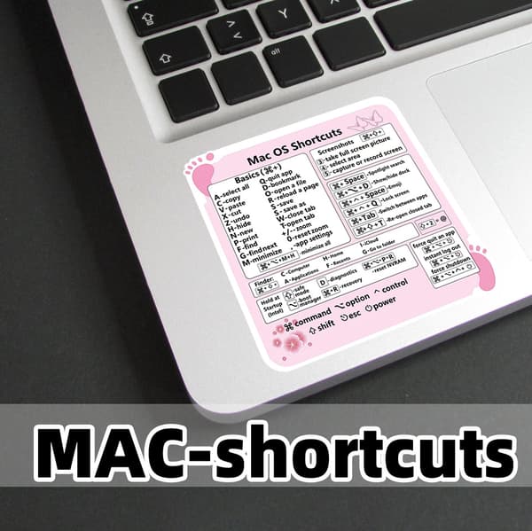 INF Mac Shortcut Keyboard Sticker