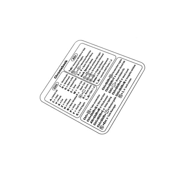 INF Chromebook-snarveistastatur-klistremerke