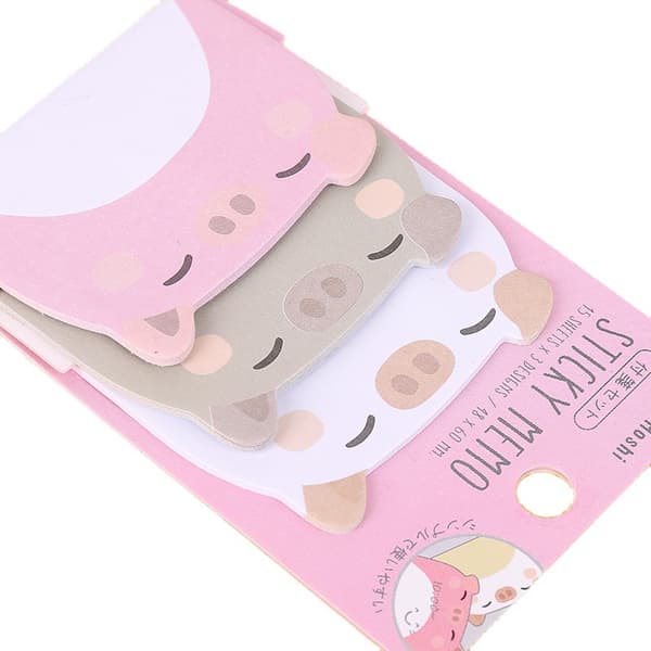 INF Cute animal sticky notes sæt til skole- og kontorartikler 0