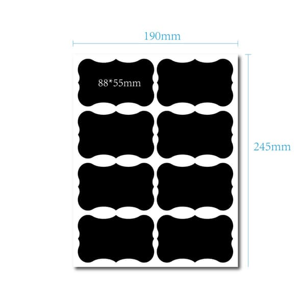 INF Blackboard Sticker Etiketter Kryddor Flaska Etiketter 0