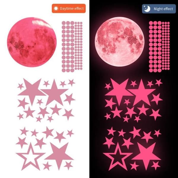 435 Pack Glow Star Stickers, fluorescerande takdekorationer för barnrum, babyrum eller fest.