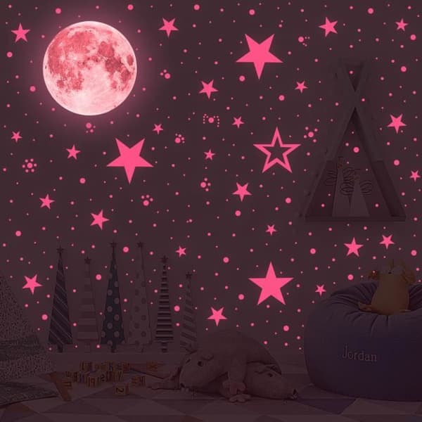 435 Pack Glow Star Stickers, fluorescerande takdekorationer för barnrum, babyrum eller fest.