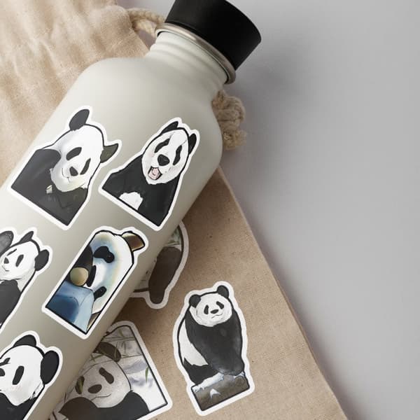 INF Søt Panda-klistremerke Vinyl vanntett dekal for bærbare datamaskiner