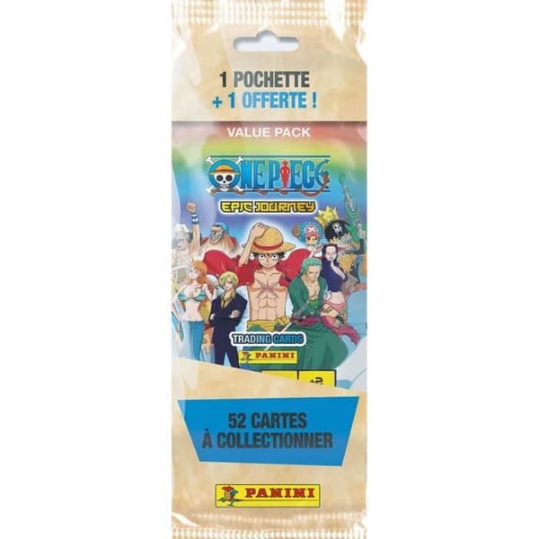 Fettpaket 1 ficka köpt + 1 gratis - PANINI - One Piece - 52 kort