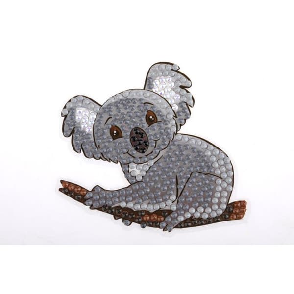 Kit klistermärke broderi diamant 9x9cm Koala