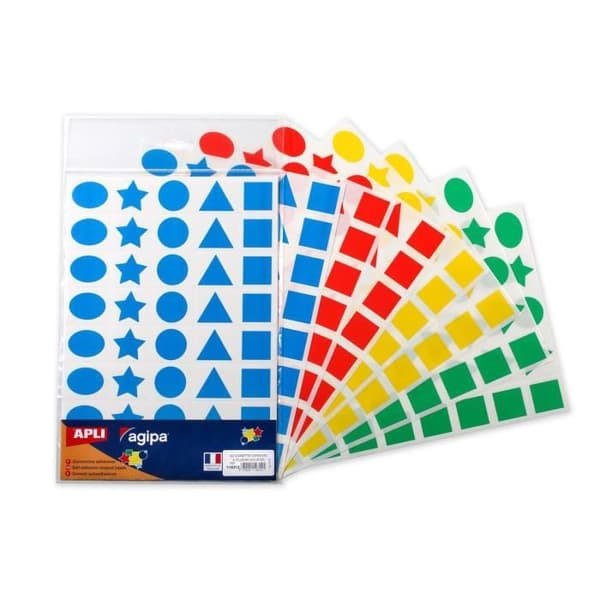 Klistermärke - AGIPA - 320 klistermärken - Blandade - Permanent lim - 10 ark