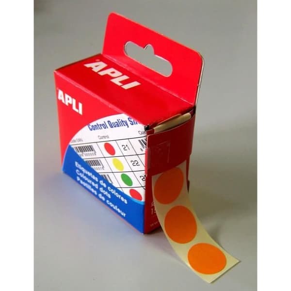 Etiketter Gummis - Ej specificerat - 15 mm - Orange - Permanent lim - 150 stycken