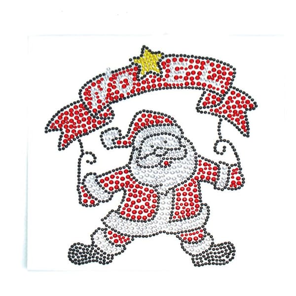 Sticker strass - MegaCrea DIY - Jultomten - 14 x 12,5 cm - Blandade färger - Blandat
