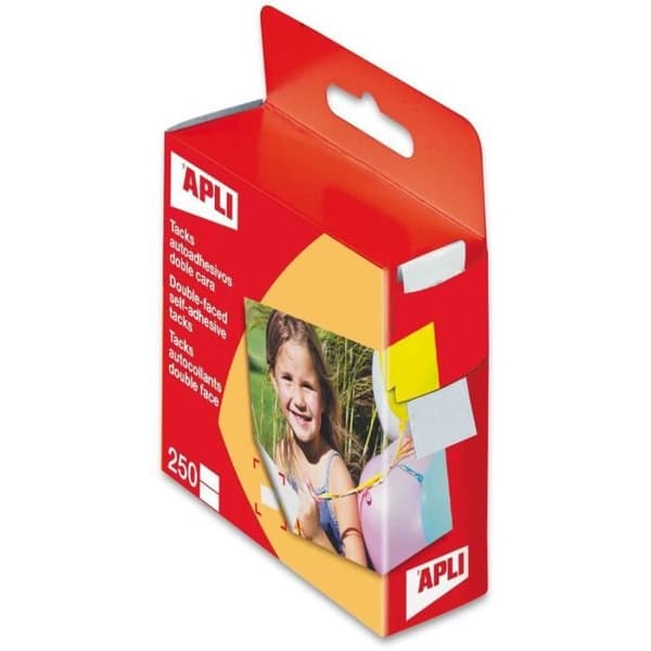 APLI Dubbelsidiga tabletter - Blandade - 12 x 16 mm - Skada inte papper och foton