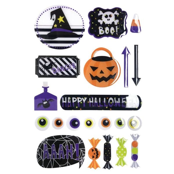 Epoxiklistret Halloween 1,3 till 9 cm 21 stycken
