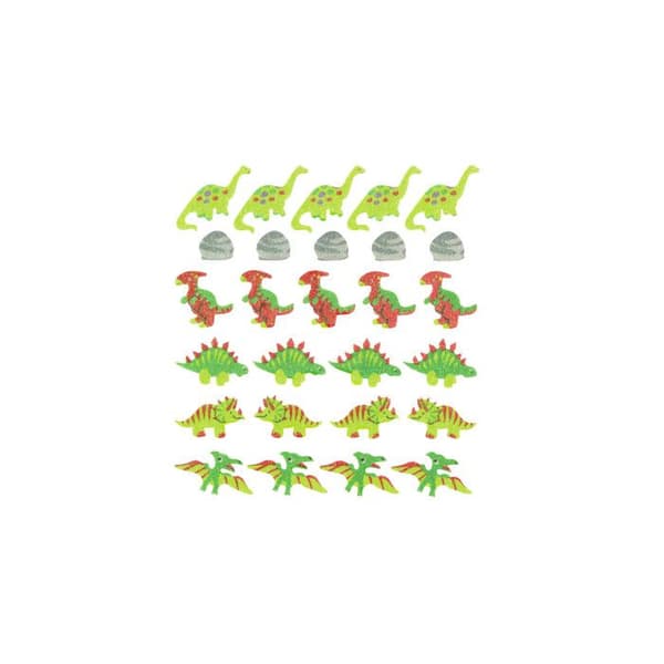 Glittrande skumsticker Dinosaurier 27 delar
