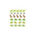 Miniatyrbild 1 av 2: Glittrande skumsticker Dinosaurier 27 delar