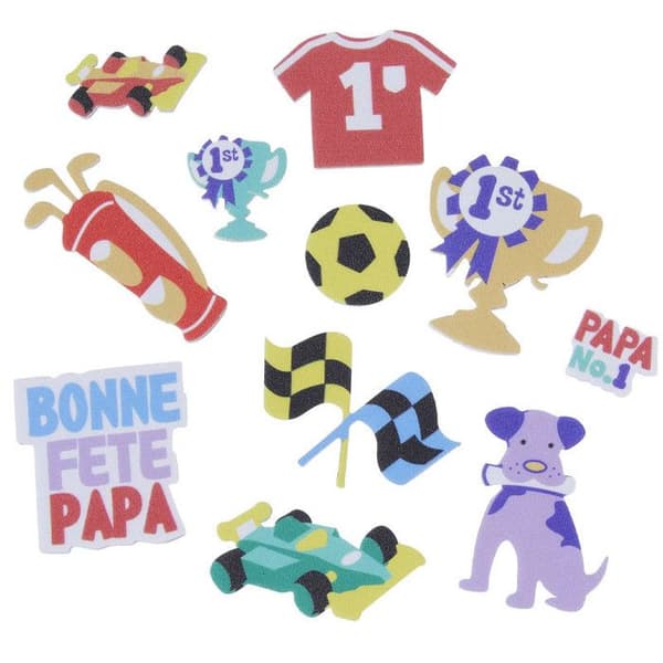 Klistermärken - Pappa - Klistermärke - Gummiskum - 24 delar - Kreativa hobbies