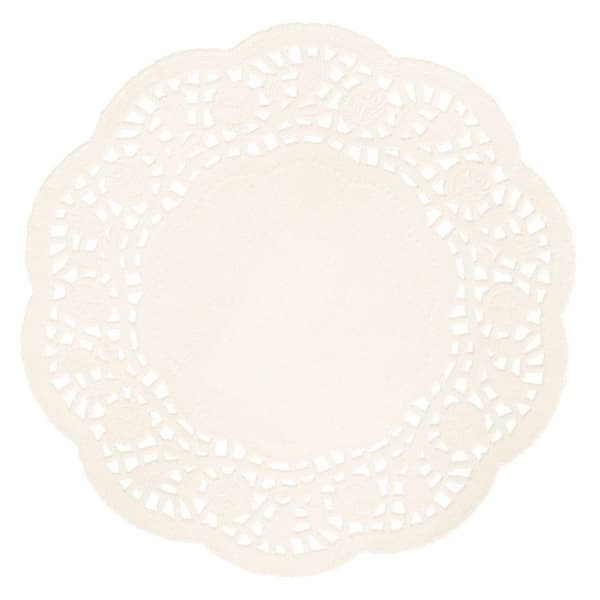 Rund tandad pappersservett crème ø16cm 20 stycken