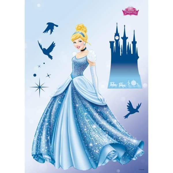 Jätte Disney klistermärken - Askungen - Vinyl - Blå - 70 cm