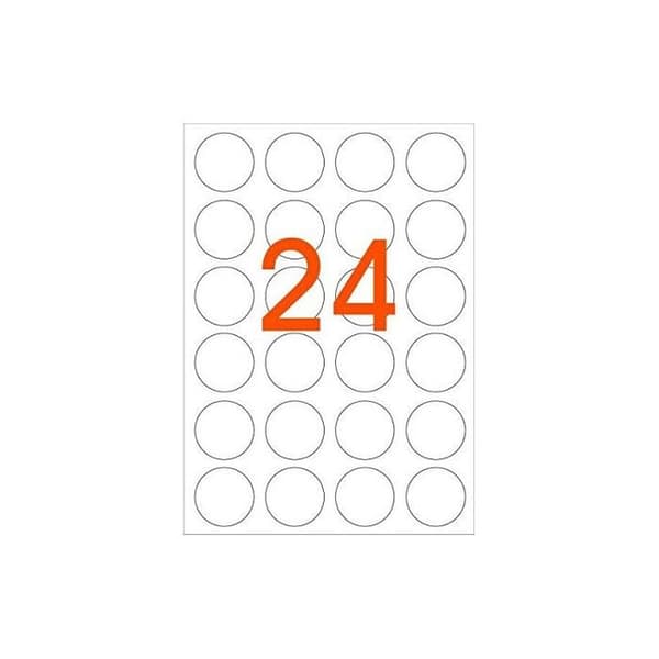 Etui A5 - AGIPA - 240 Pastiller Klebbtikar Rund - Orange - Diameter 30 mm - Multifunktionell