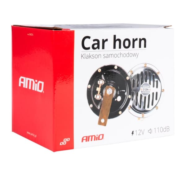 Trompetsæt 12V 125mm 2stk 110dB, krom