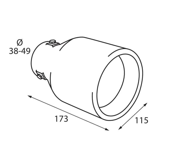 Lyddæmper mundstykke TS-37 38-49mm
