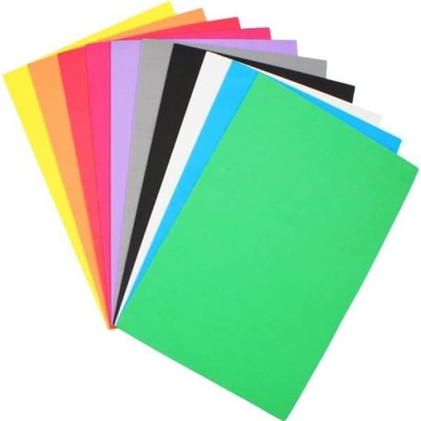 Set med 10 EVA-skumskivor 2 mm 'Feutrines by Sodertex' Flerfärgad 30 cm x 20 cm