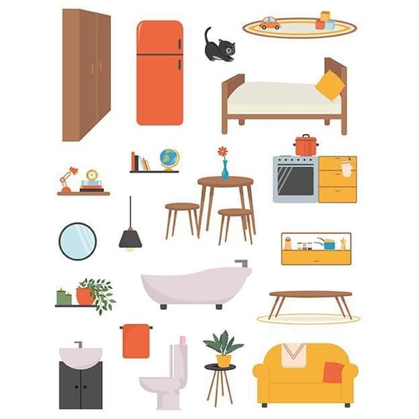 Klistermärken Klistermärken Hemma 240 stycken - Sodertex Multicolor - Diverse