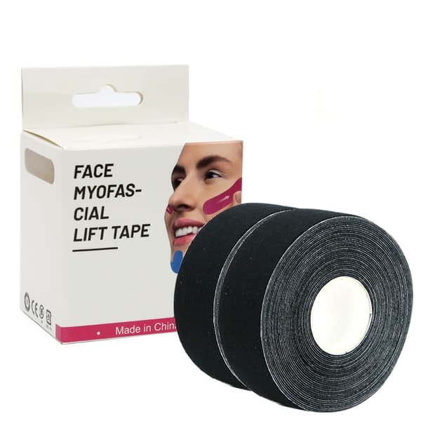 INF Ansiktsløftingstape i hudtone - 2,5 cm x 5 m (komfortpassform) - Pakke med 2 Model 2