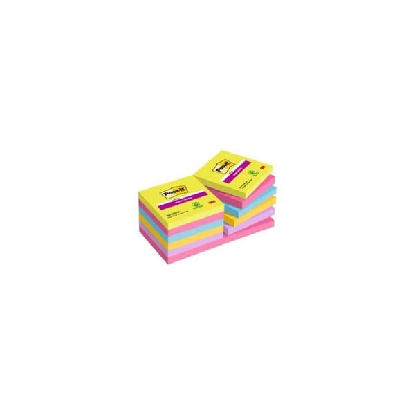 Sticky Notes - POST-IT - Super Sticky - Paket med 12 - 90 ark per block - 76 mm x 76 mm