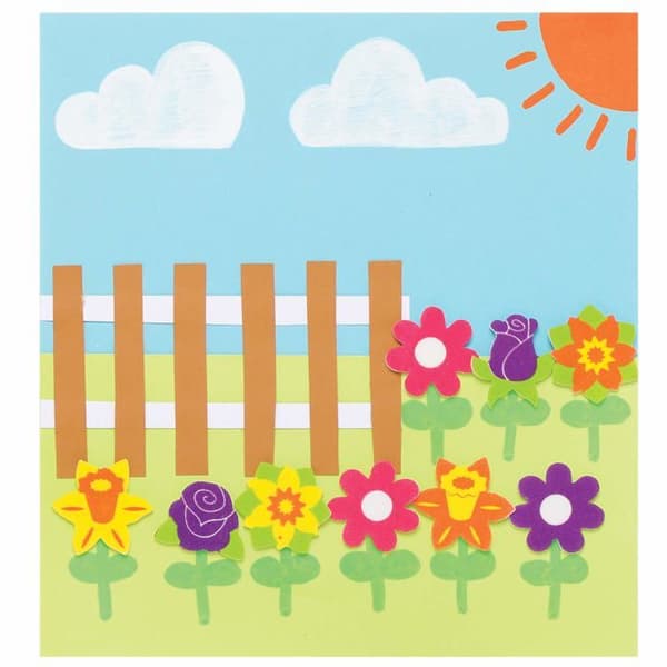 Baker Ross - AT638 - Foam Spring Flower Stickers (Förpackning med 120) - Barnhantverk,