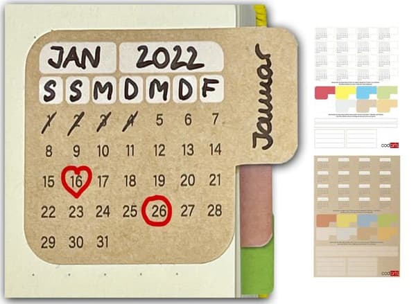 Codiarts scrapbooking klistermärke. - ISS-Index-Sticker-Set2xA42021