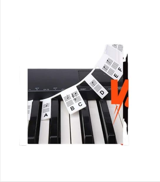 INF 88-Key Silicone Piano Keyboard Stickers