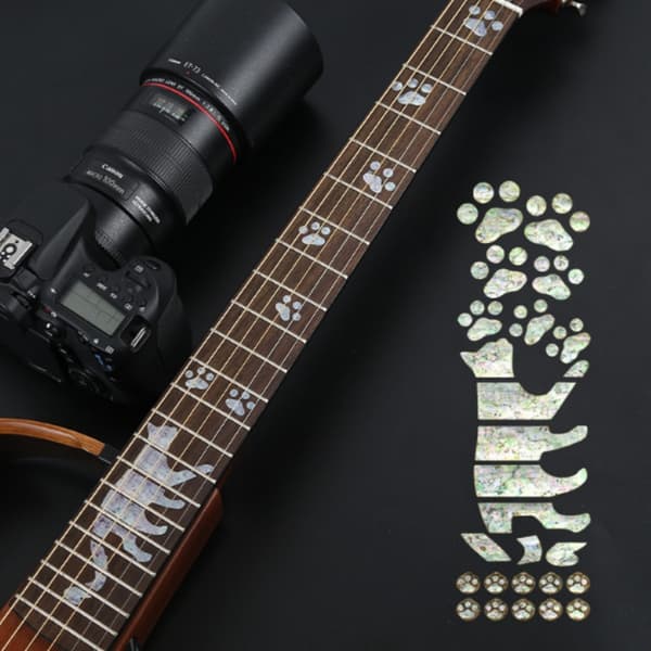 INF Gitar Innlegg Klistremerker - Gitarhals Markører for Akustiske og Elektriske Gitarer Model 1