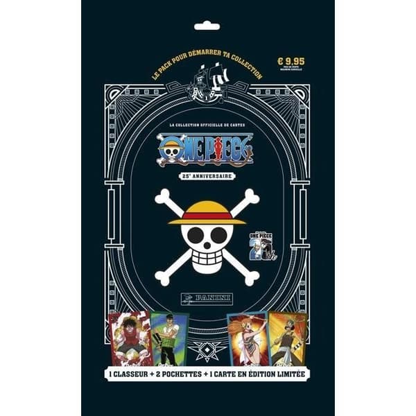 Startpaket - PANINI - One Piece TC 25-årsjubileum - Pärm - 2 fickor - 1 kort i begränsad upplaga
