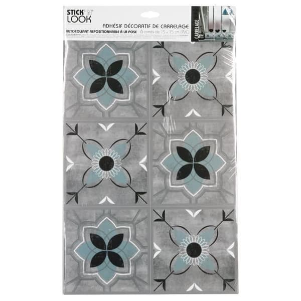 Klinkers sticker med cementeffekt - Atmosphera - 30 x 45 cm - Grå - PVC - Väggdekoration