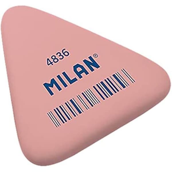 Triangulära gummisar - MILAN - Modell 4836 - Flexibla - Rosa - Precisionsutplånande