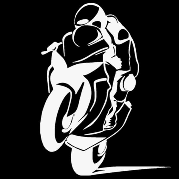 Tarra Motorcycle Racer autolle VALKOINEN
