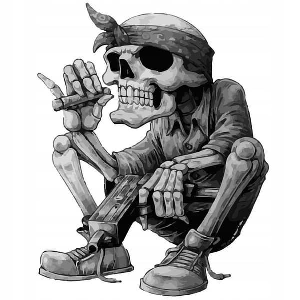 3D SKELETON BIL-KLISTERMÆRKE