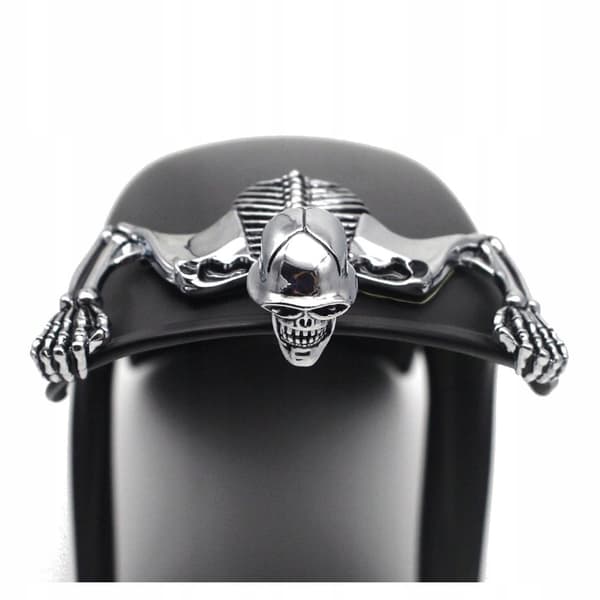 DEKORATIV SKELETONSTICKER metal til motorcykellampe/skærm [MINDRE VERSION]