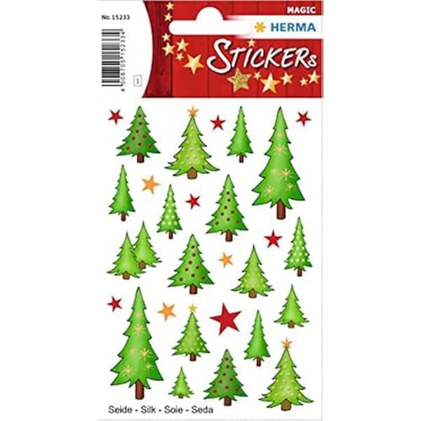 Klistermärken - HERMA - 15233 - 28 delar - Jul - DIY Dekoration - Julgranar