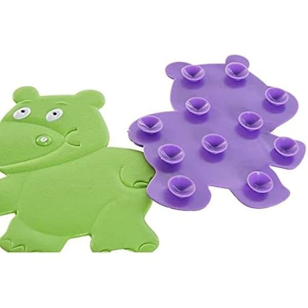 Badmatta - DKD Home Decor - Set om 2 - Grön PVC - 10 x 1 x 13 cm - Flerfärgad