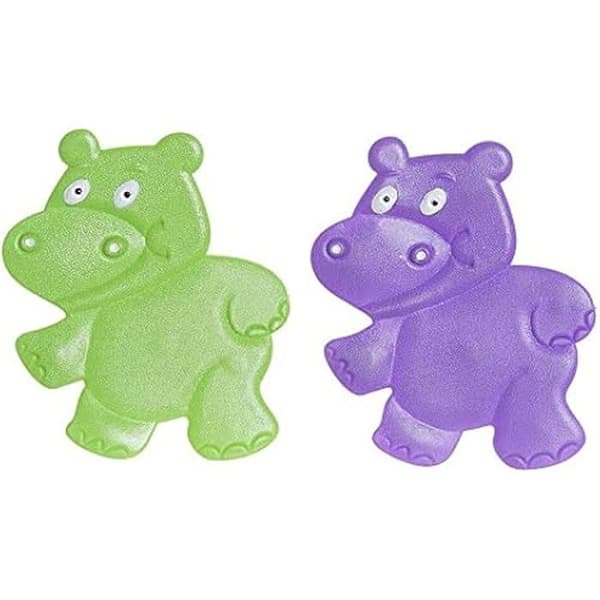 Badmatta - DKD Home Decor - Set om 2 - Grön PVC - 10 x 1 x 13 cm - Flerfärgad