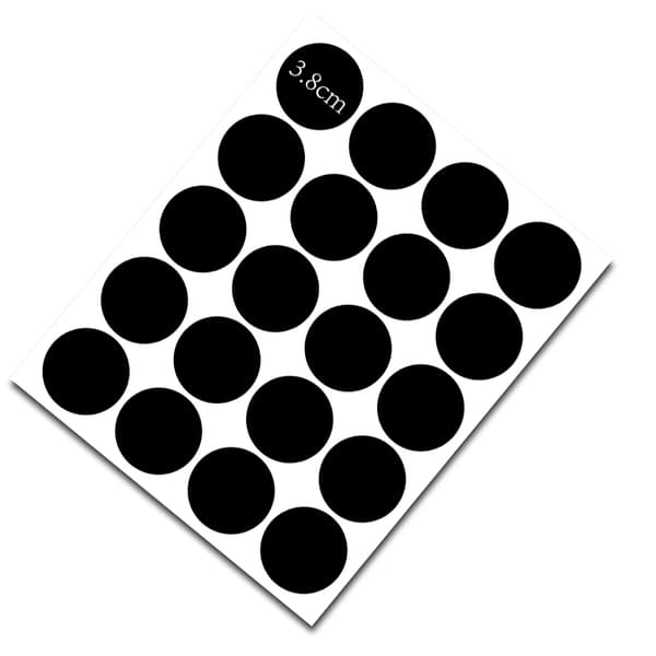 INF Etiketter med svarta tavlan, 20 etiketter/ark, 38 mm x 170 mm, förpackning med 5