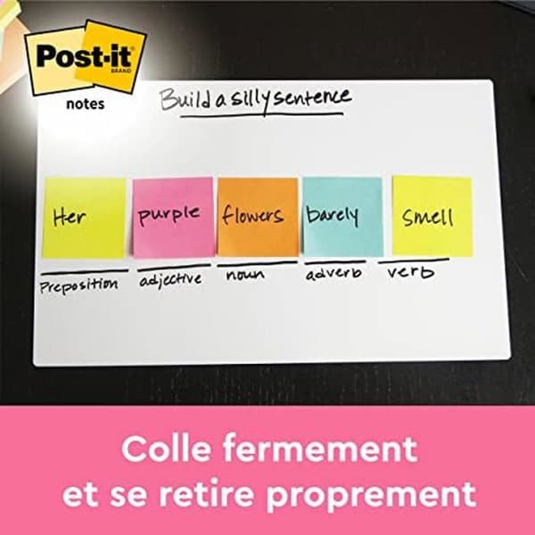 Klisterlappar - POST-IT - Paket med 6 block - 76mm x 76mm - Gul - Återpositionerbara